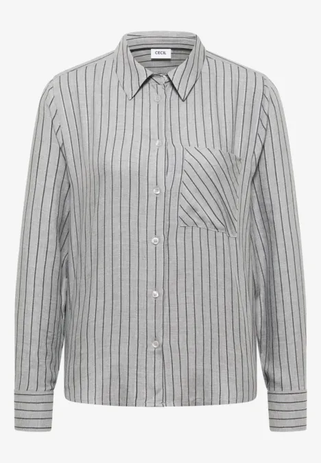 Gestreept flanellen overhemd blouse null