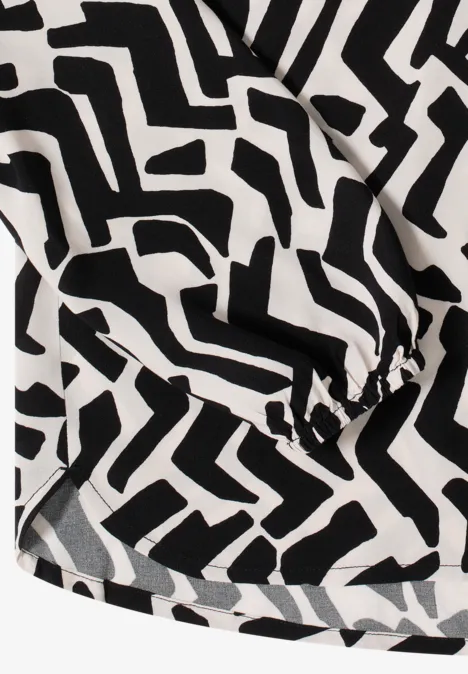 Bluse mit Grafikmuster light greige