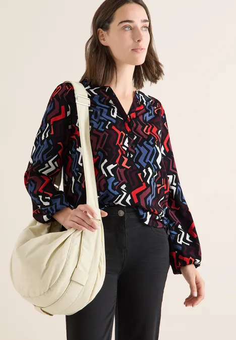 Bluse mit Grafikmuster black multi