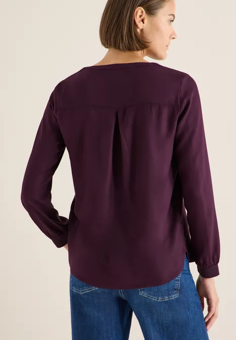 Bluse mit Glitzerdetails eggplant red