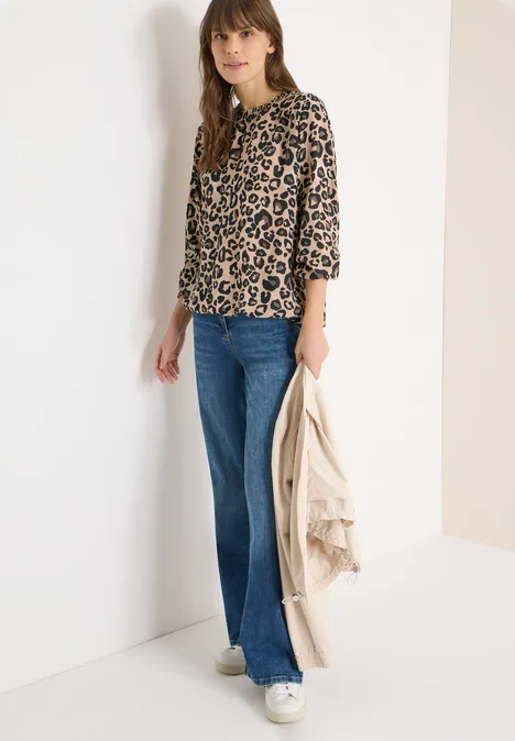 Leo blouse met lange mouwen urban taupe Leo blouse met lange mouwen urban taupe