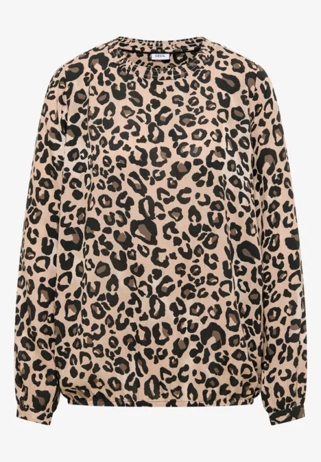 Leo blouse met lange mouwen urban taupe Leo blouse met lange mouwen urban taupe