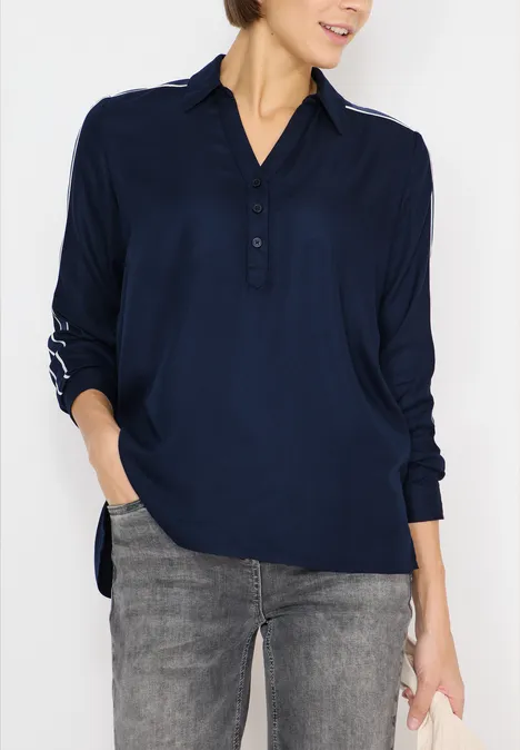Blouse avec détails de bande universal blue