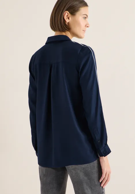 Blouse avec détails de bande universal blue
