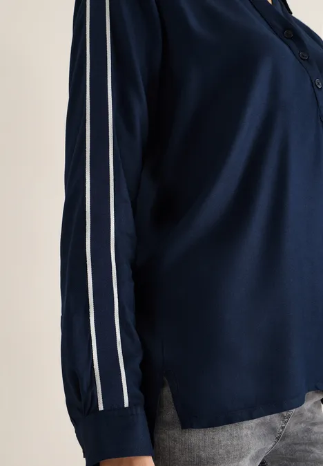 Blouse avec détails de bande universal blue