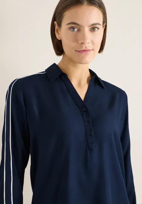 Blouse avec détails de bande universal blue