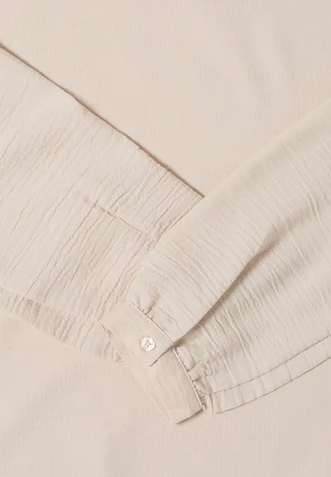 Bluzka koszulowa z dekoltem typu smock pearl beige Bluzka koszulowa z dekoltem typu smock pearl beige