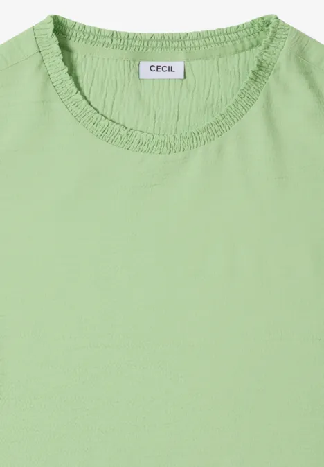 Blouse met gesmockte halslijn null