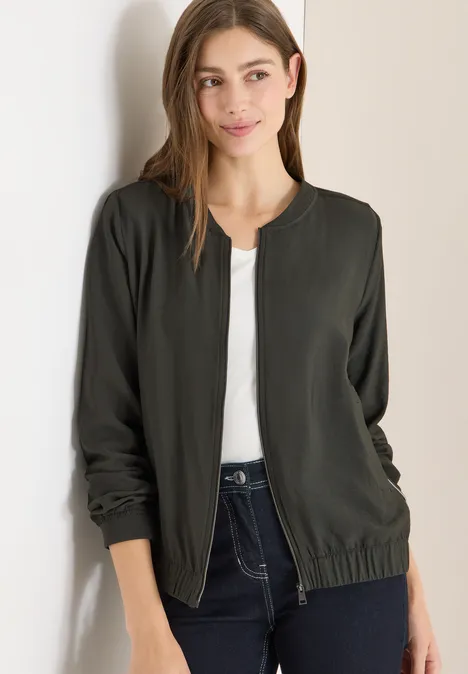 Blouson in effen kleur raw khaki