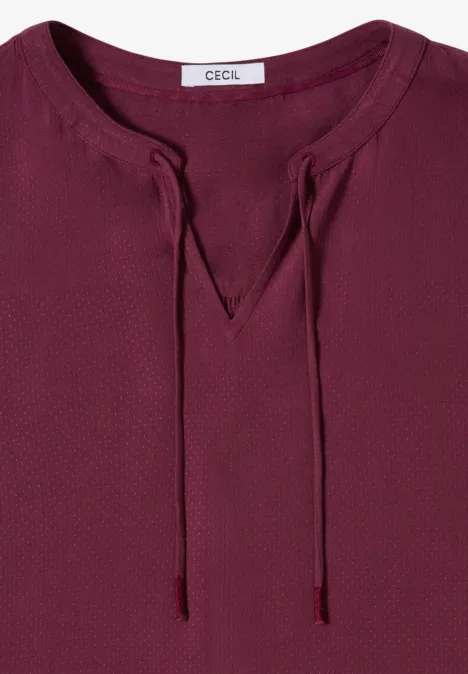 3/4-Arm Bluse mit Split Neck sweet grape red 3/4-Arm Bluse mit Split Neck sweet grape red