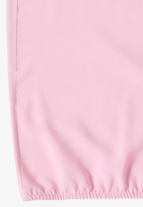 Kurzarm Bluse mit Strukturmix light blush rose