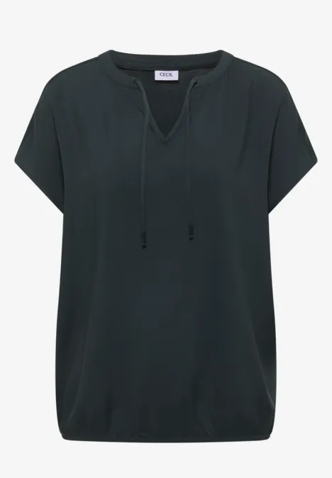 Blouse à manches courtes avec mélange de structures palm breeze green