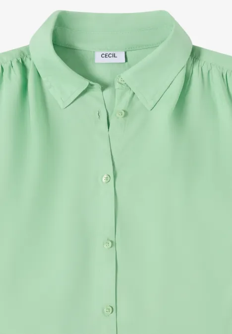 Blouse basique uni à col chemise juicy lime Blouse basique uni à col chemise juicy lime