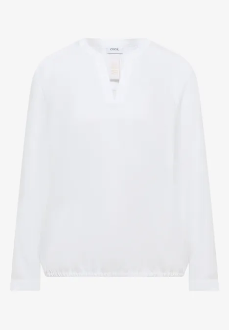 Bluse in Unifarbe White