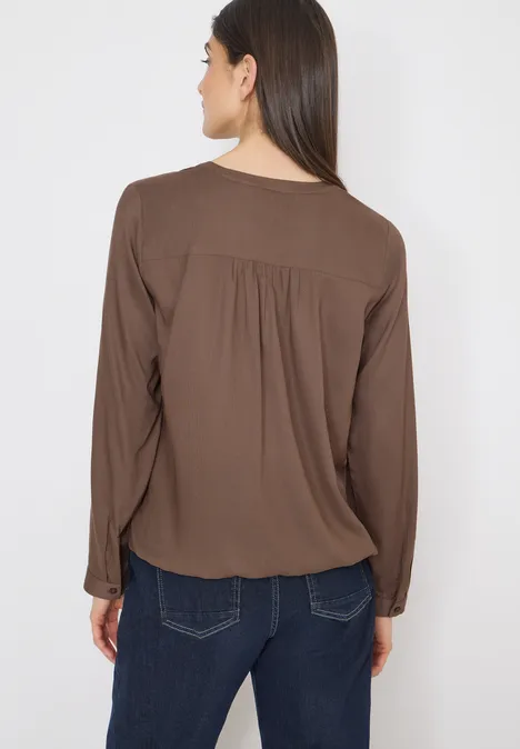 Bluse in Unifarbe urban taupe Bluse in Unifarbe urban taupe