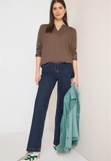 Bluse in Unifarbe urban taupe Bluse in Unifarbe urban taupe