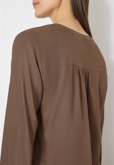 Bluse in Unifarbe urban taupe Bluse in Unifarbe urban taupe