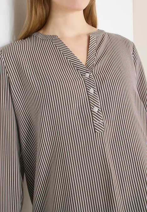 Gestreifte Bluse urban taupe