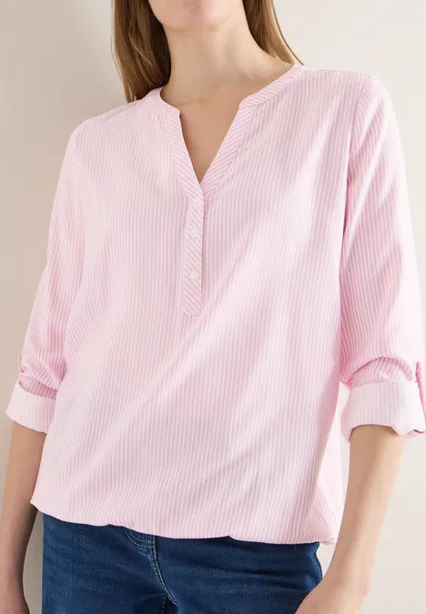Gestreifte Bluse light blush rose