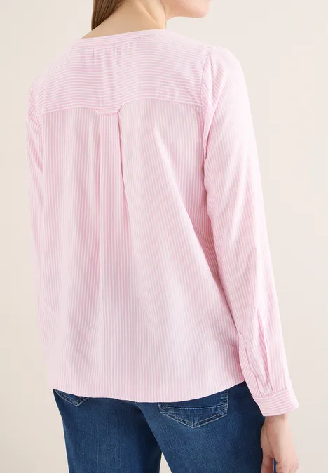Gestreifte Bluse light blush rose