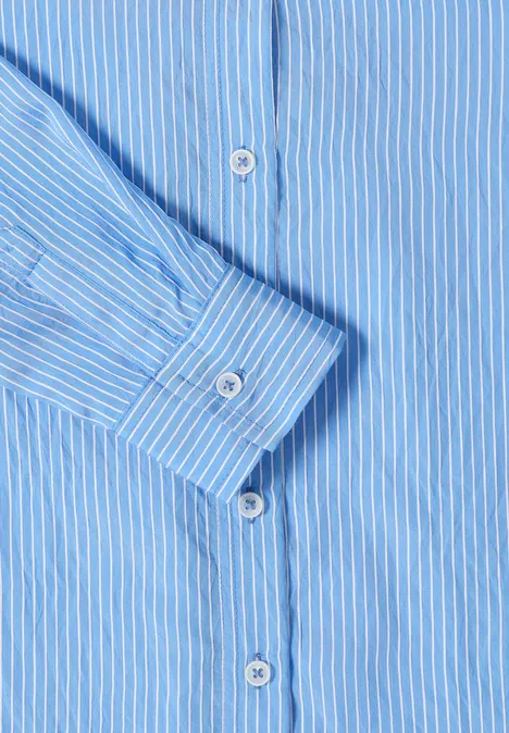 Gestreifte Hemdbluse fountain blue