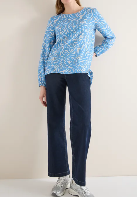Bluse mit Knoten fountain blue
