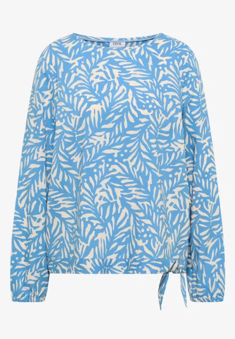 Bluse mit Knoten fountain blue