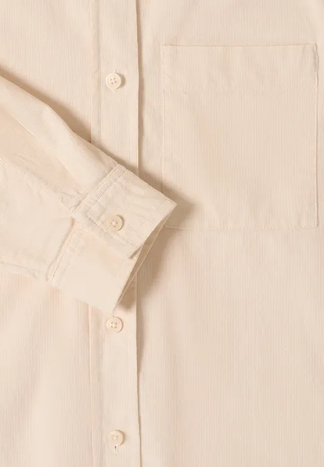 Bluzka koszulowa w jednolitym kolorze pearl beige