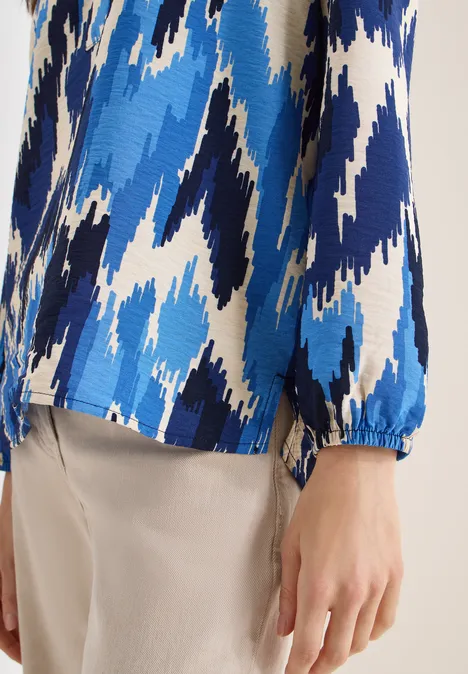 Gemusterte Bluse cloud blue