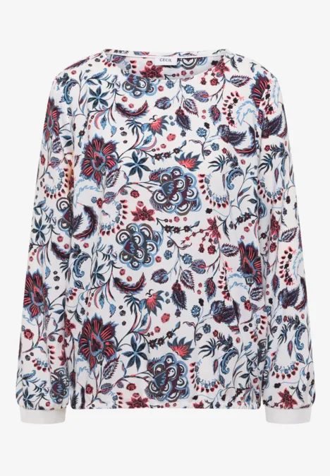 Gemusterte Bluse light alabaster white Gemusterte Bluse light alabaster white