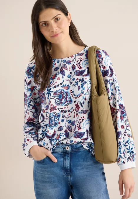 Gemusterte Bluse light alabaster white Gemusterte Bluse light alabaster white