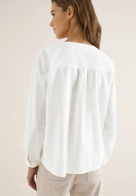 Blouse en couleur unie vanilla white