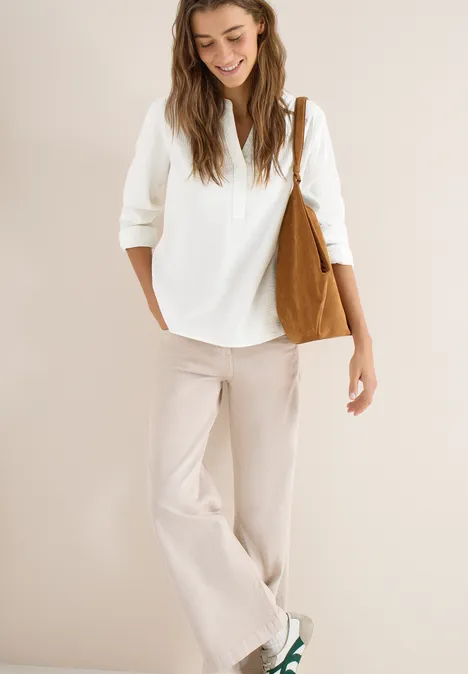 Blouse en couleur unie vanilla white