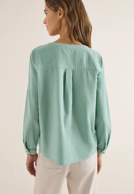 Blouse en couleur unie smoke salvia