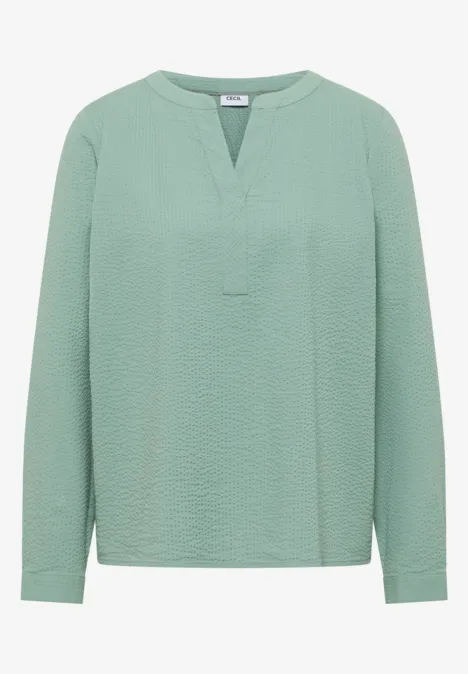 Blouse en couleur unie smoke salvia