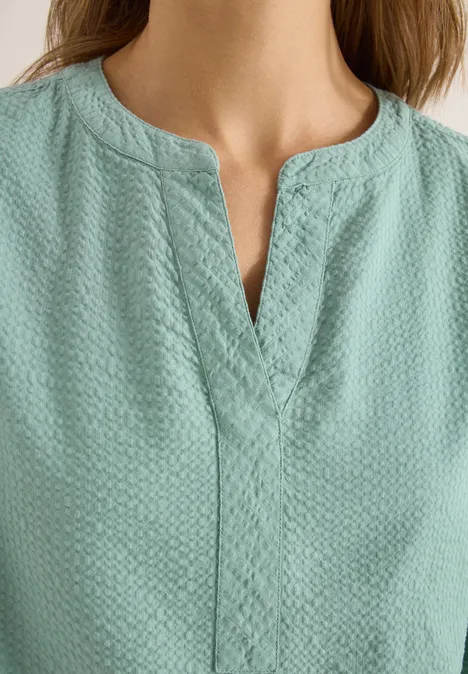 Blouse en couleur unie smoke salvia