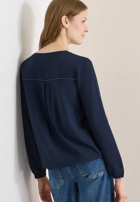 Bluse in Unifarbe universal blue Bluse in Unifarbe universal blue
