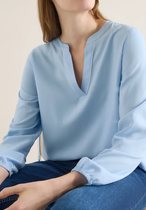 Bluse in Unifarbe light sky blue Bluse in Unifarbe light sky blue