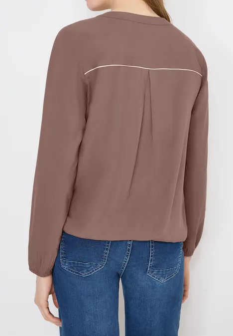 Bluse in Unifarbe urban taupe Bluse in Unifarbe urban taupe