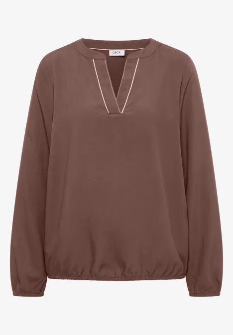 Bluse in Unifarbe urban taupe Bluse in Unifarbe urban taupe