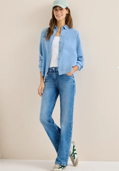 Colored Denim Bluse cloud blue