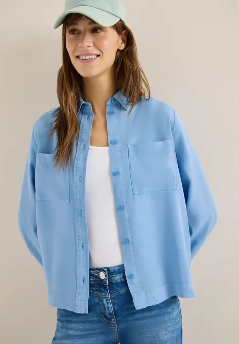 Colored Denim Bluse cloud blue