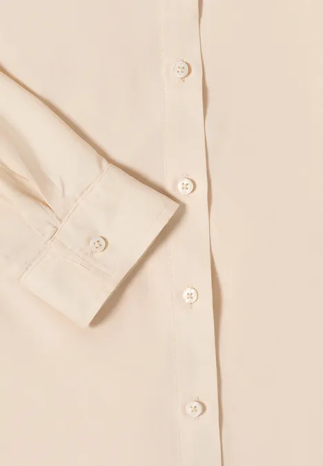Hemdbluse in Unifarbe pearl beige
