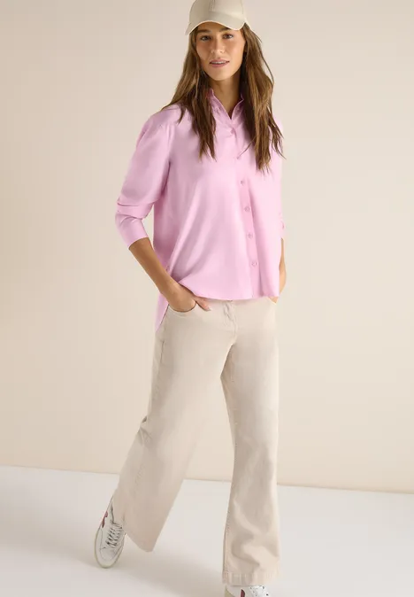 Hemdbluse in Unifarbe light blush rose Hemdbluse in Unifarbe light blush rose