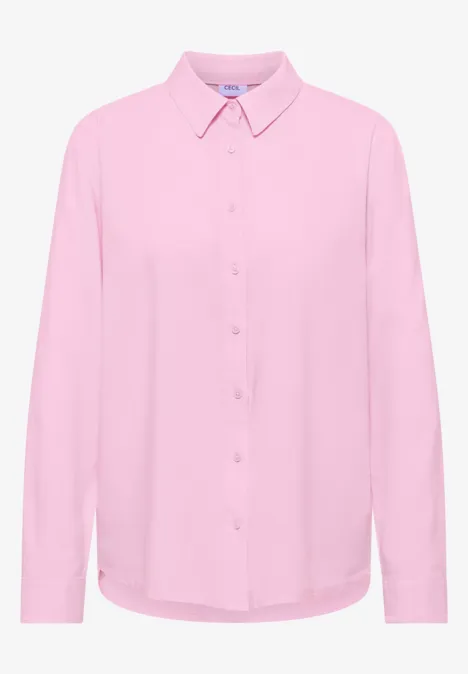 Hemdbluse in Unifarbe light blush rose Hemdbluse in Unifarbe light blush rose