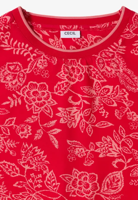 Gemusterte Bluse glazed apple red Gemusterte Bluse glazed apple red