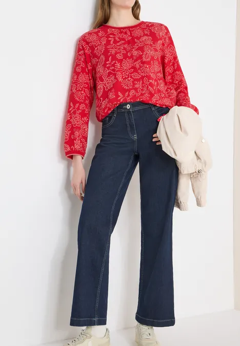 Gemusterte Bluse glazed apple red Gemusterte Bluse glazed apple red