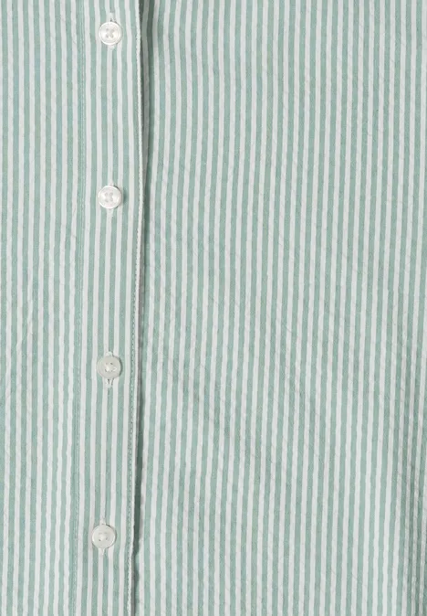 Bluse in Seersucker Qualität smoke salvia