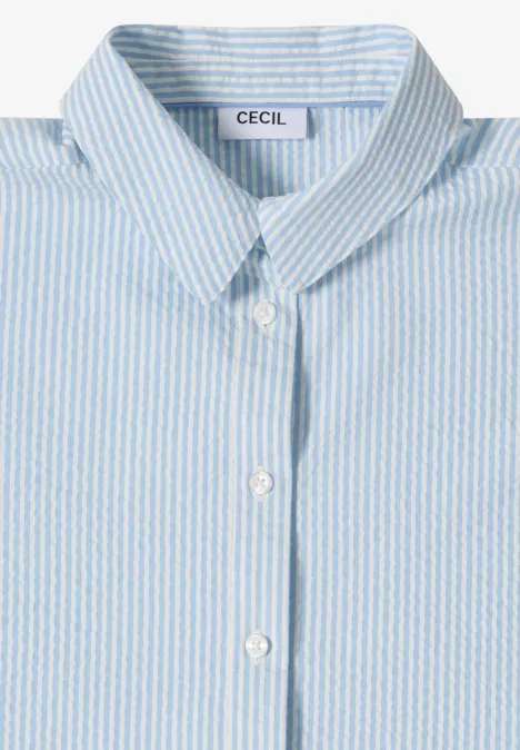 Seersucker blouse cloud blue