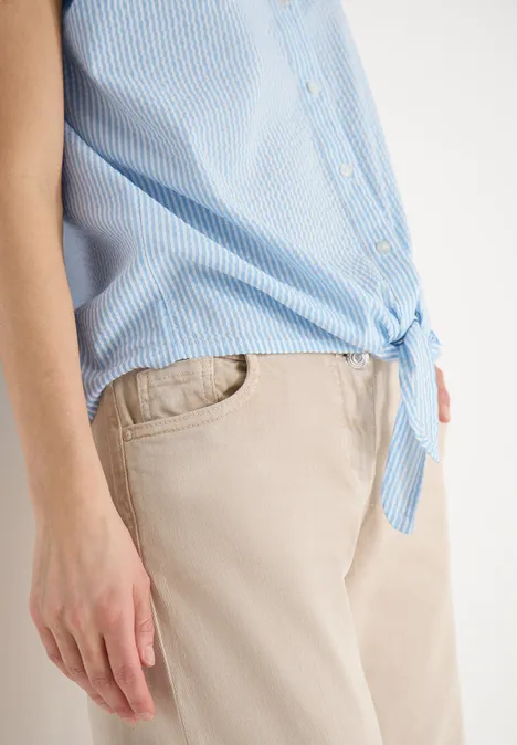 Seersucker blouse cloud blue